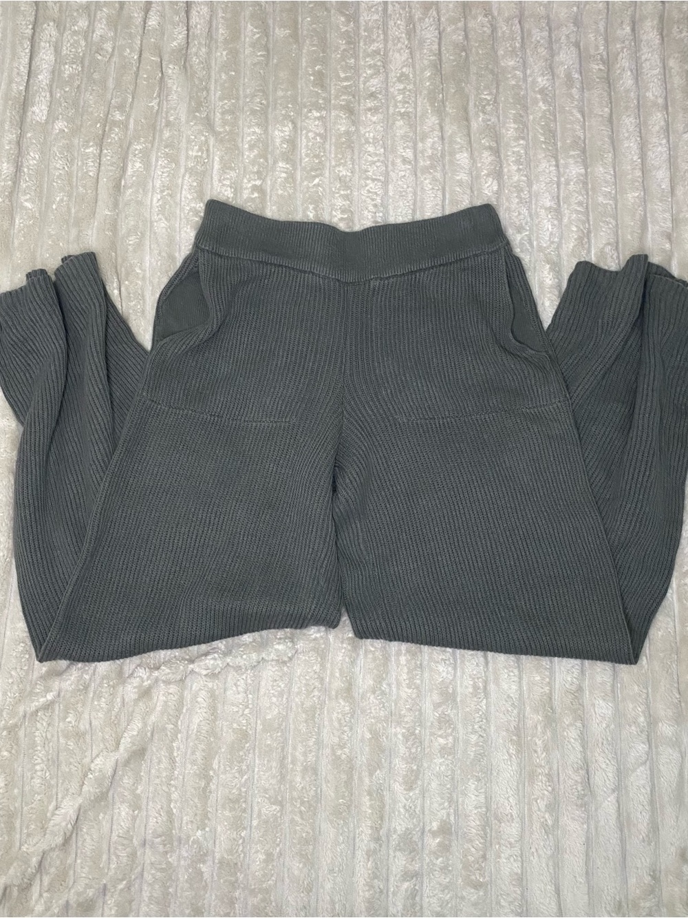 Free People Beach Wide Leg Knit Linen/Cotton Pants with Pockets Size XS